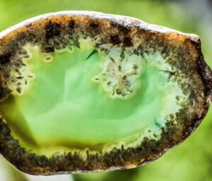 Green agate stone